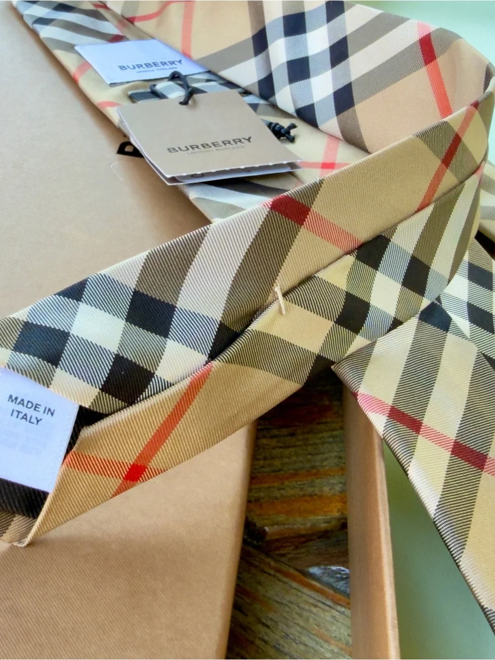 🔥TB SUMMER 26🔥🆕💯LIMITED EDIT BURBERRY HORSEFERRY PATCHWORK NVA CHECK ARTISAN TIE